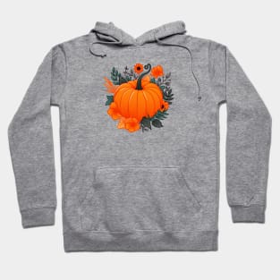 Pumpkin and Flowers Hoodie